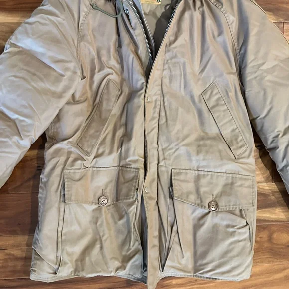 Woods Bag & Canvas Vintage Down Insulated Fur Lined Hood Winter Jacket size XL - Picture 4 of 6